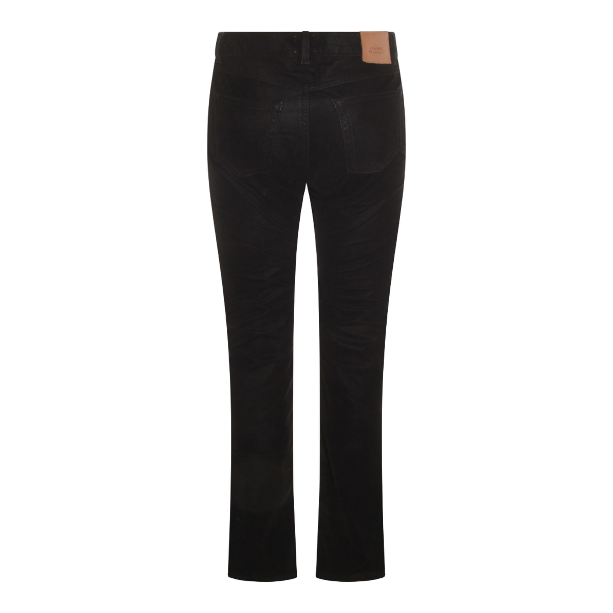 Isabel Marant Straight-Leg Trousers with Textured Finish Zwart