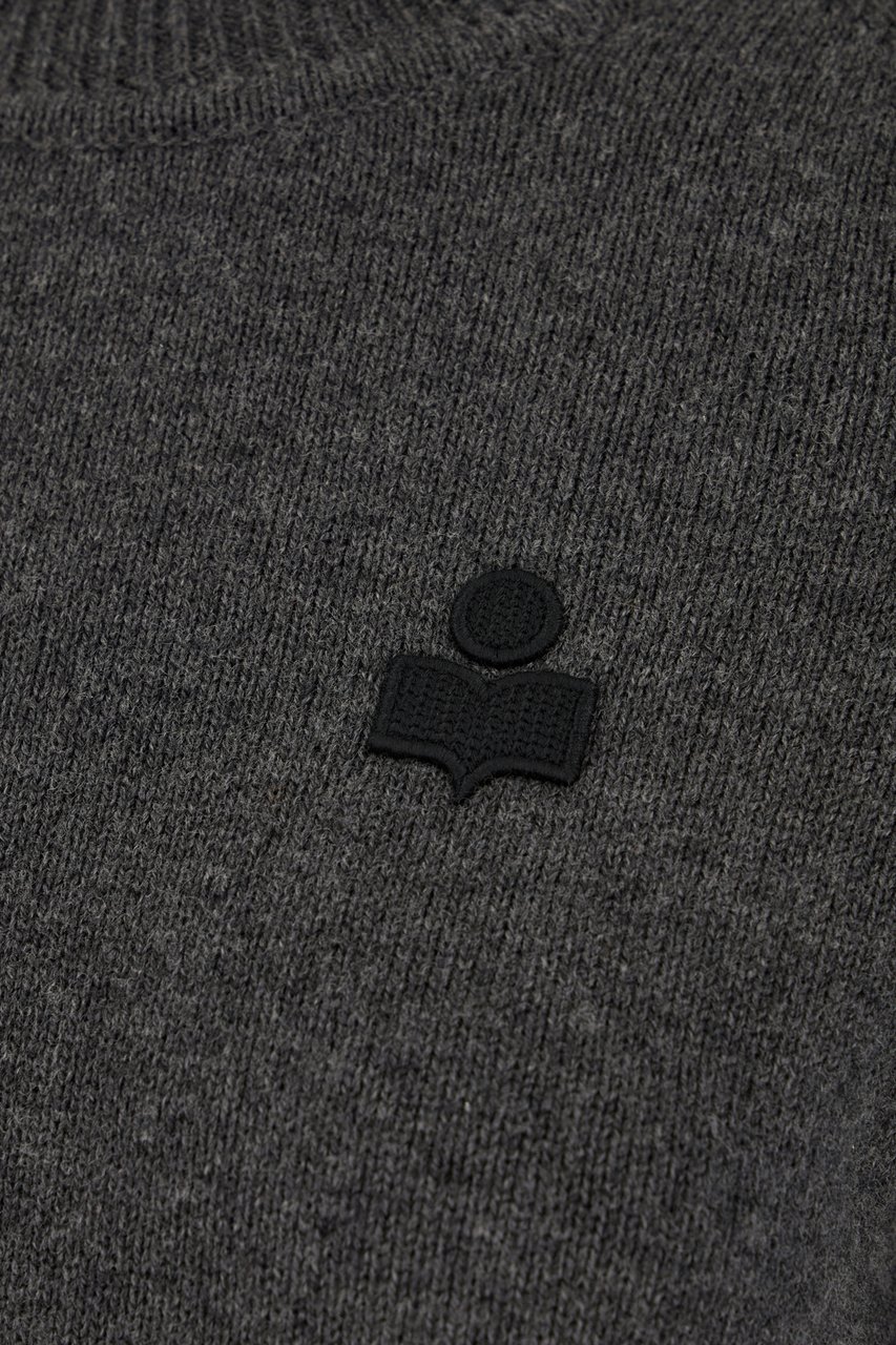 Isabel Marant Marant Etoile Charcoal cotton blend sweater Zwart