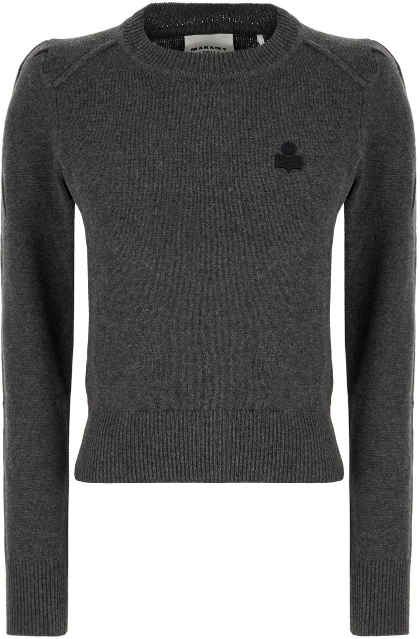 Isabel Marant Marant Etoile Charcoal cotton blend sweater Zwart