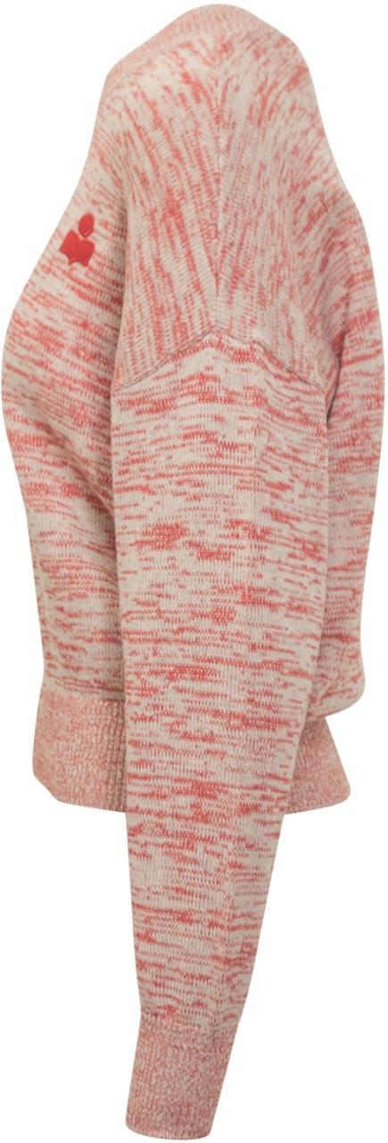 Isabel Marant Isabel Marant Étoile Maglia Rosa Mélange con Logo Rood