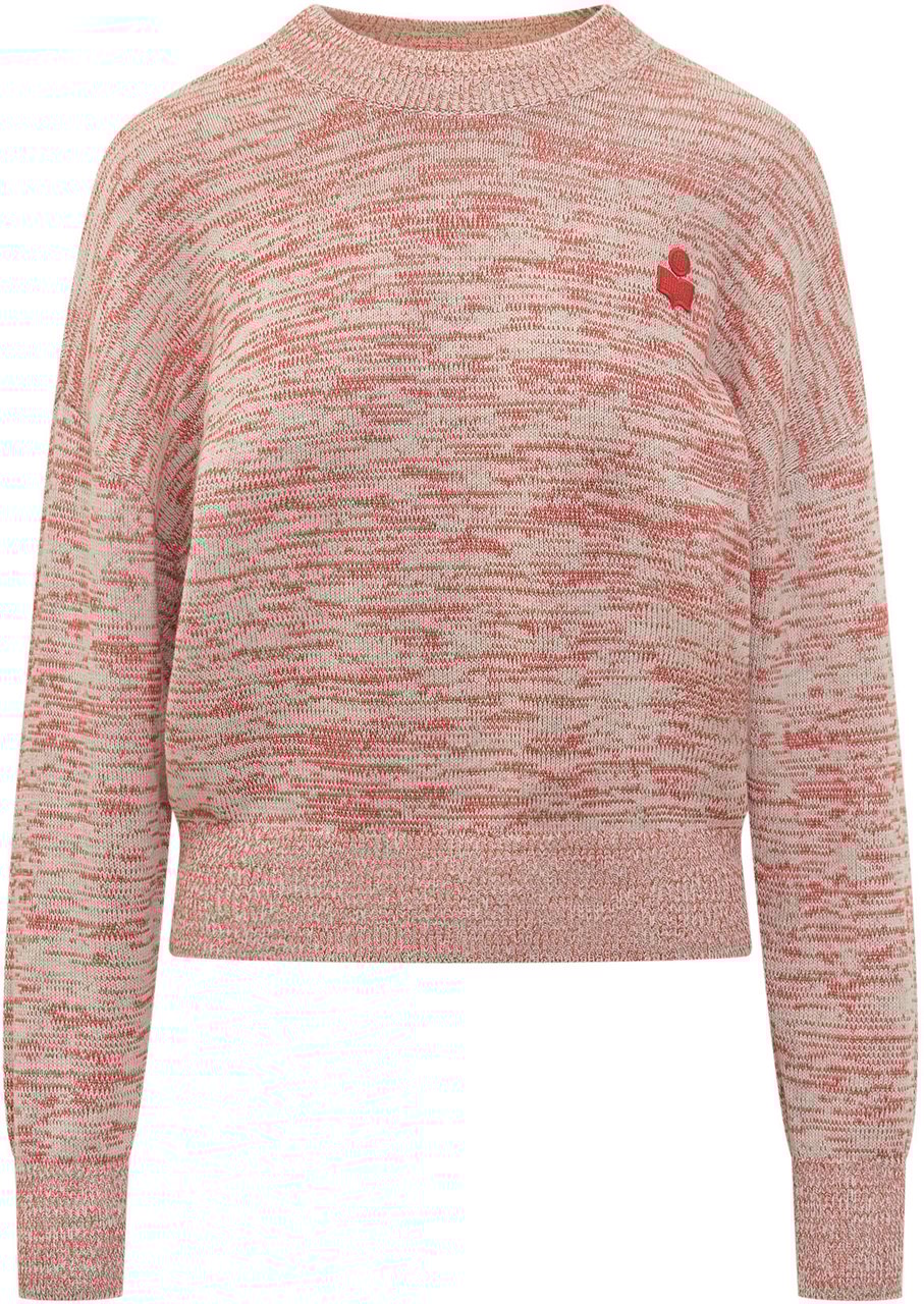 Isabel Marant Isabel Marant Étoile Maglia Rosa Mélange con Logo Rood