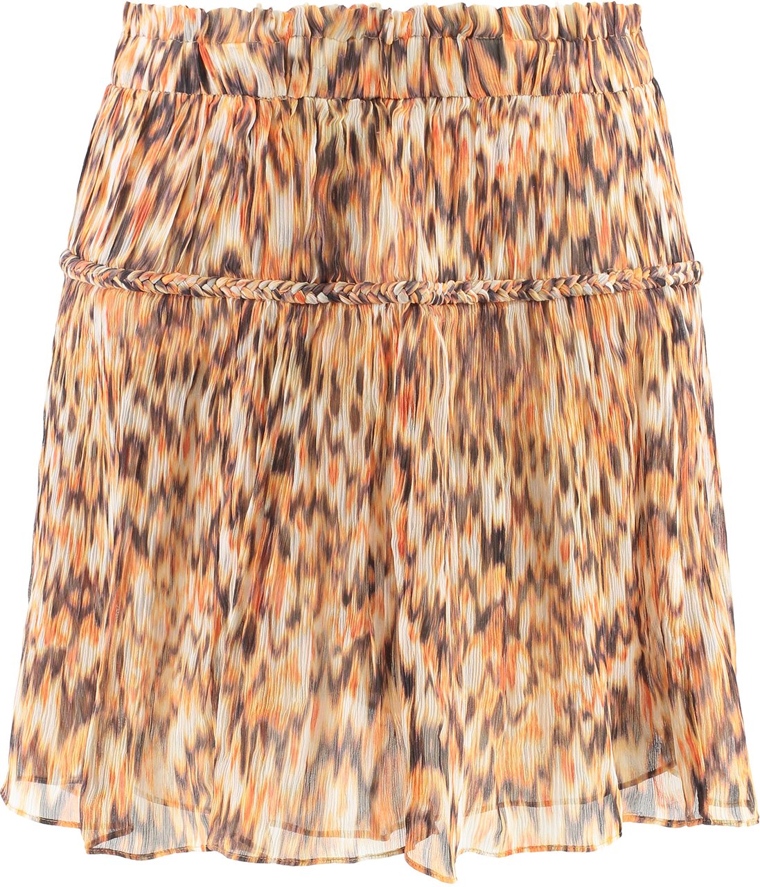 Isabel Marant Roumi printed silk skirt Oranje