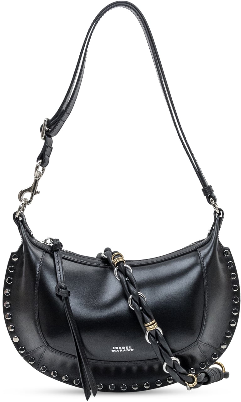 Isabel Marant Isabel Marant Borsa Oskan Moon in Pelle con Borchie Zwart