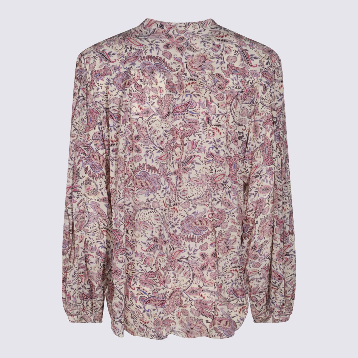 Isabel Marant Relaxed Fit Paisley Patterned Shirt with Button Placket Grijs
