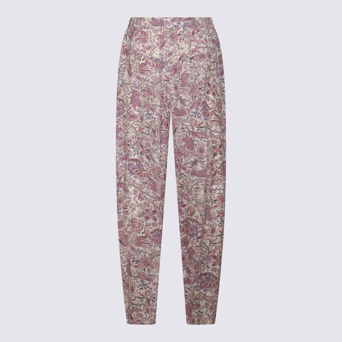 Isabel Marant Relaxed Fit Trousers With Tapered Leg And Paisley Pattern Roze
