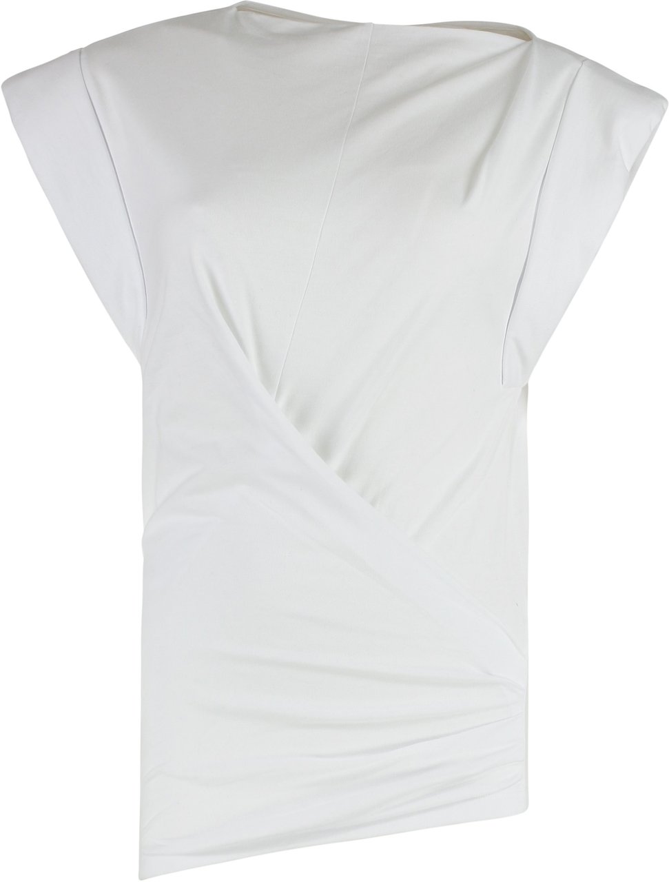 Isabel Marant Maisan Draped cotton t-shirt Wit