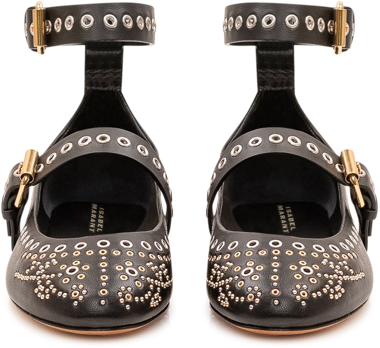 Isabel Marant Ballerine Ylza con Cinturini Zwart