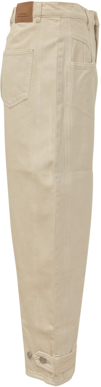 Isabel Marant Leja Pantaloni con Cuciture Beige