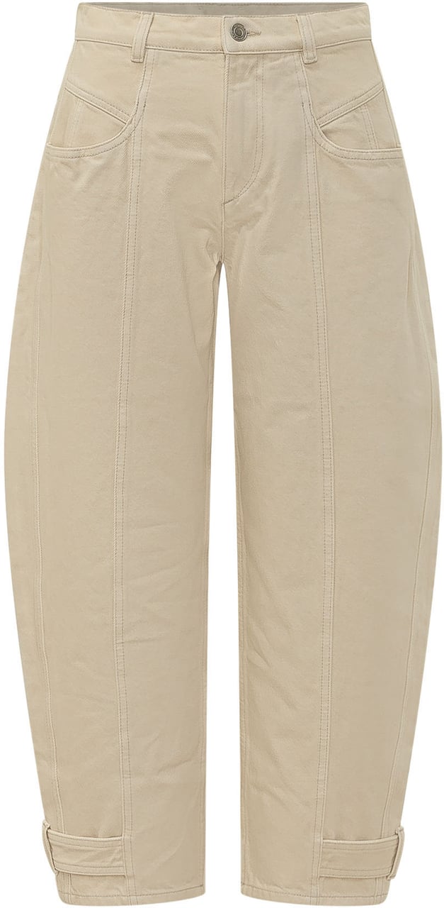 Isabel Marant Leja Pantaloni con Cuciture Beige