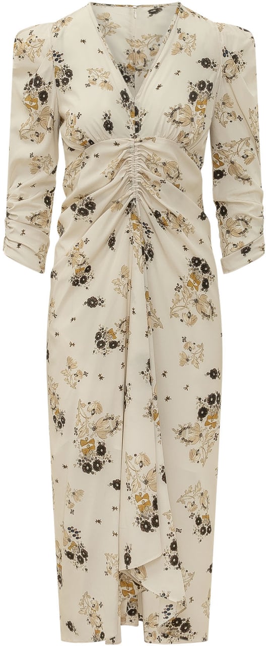 Isabel Marant Albini Abito Midi Drappeggiato Wit