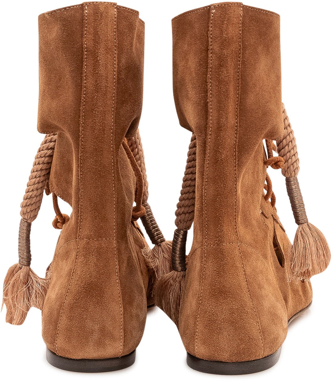Isabel Marant Stivaletto Liade con Lacci e Nappine Beige