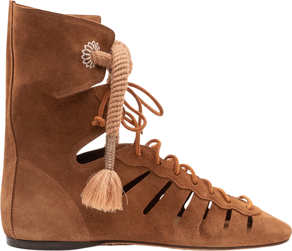 Isabel Marant Stivaletto Liade con Lacci e Nappine Beige