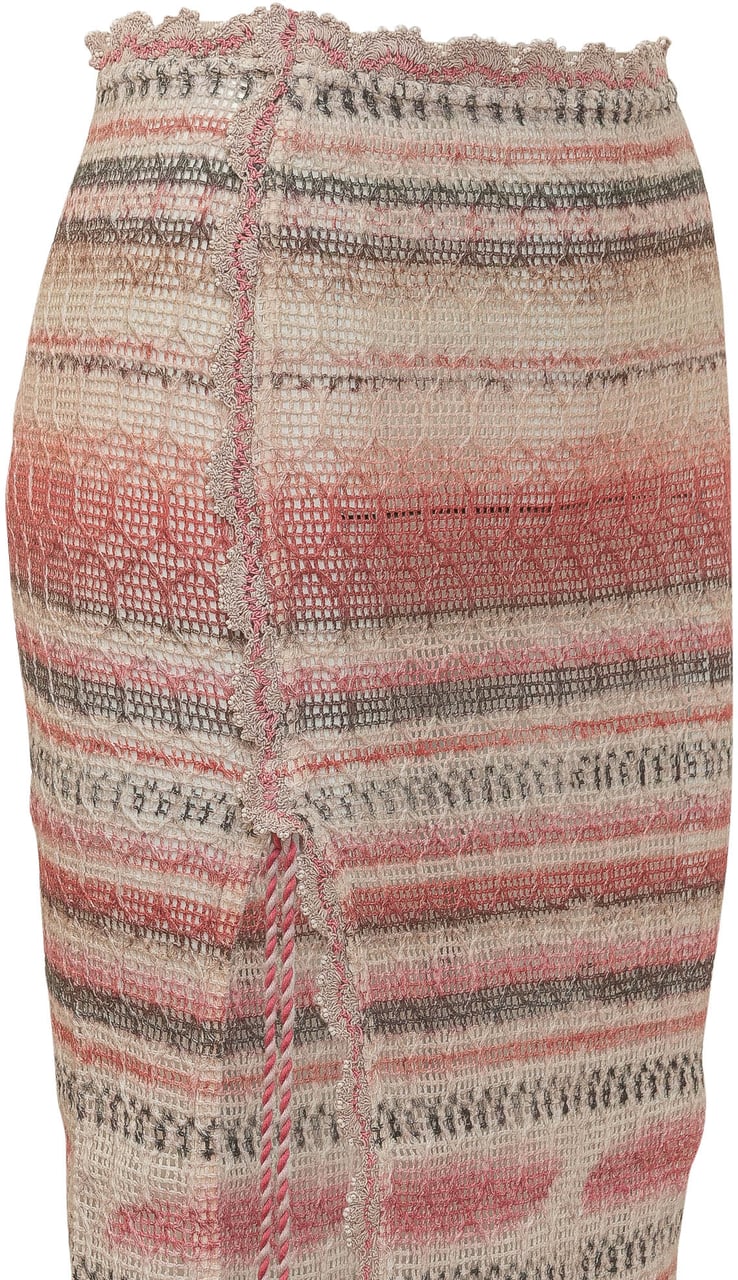 Isabel Marant Gonna Midi Boho a Righe con Spacco Laterale Divers