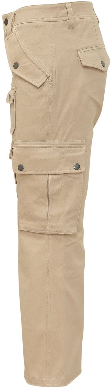 Isabel Marant Pantaloni Cargo a Gamba Dritta con Tasche Applicate Beige