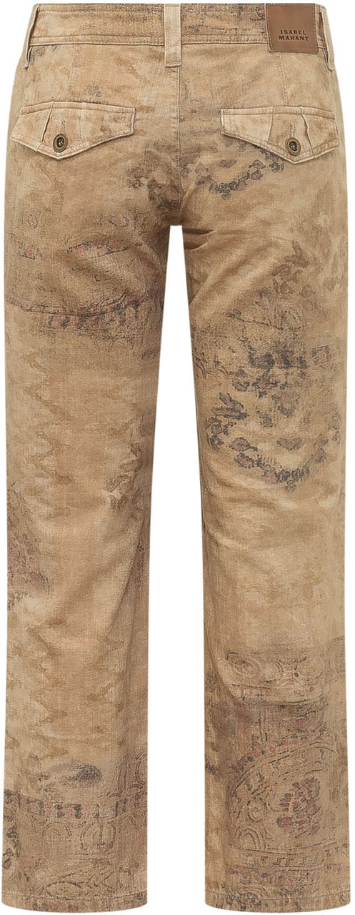 Isabel Marant Pantaloni con Tasche e Passanti Beige