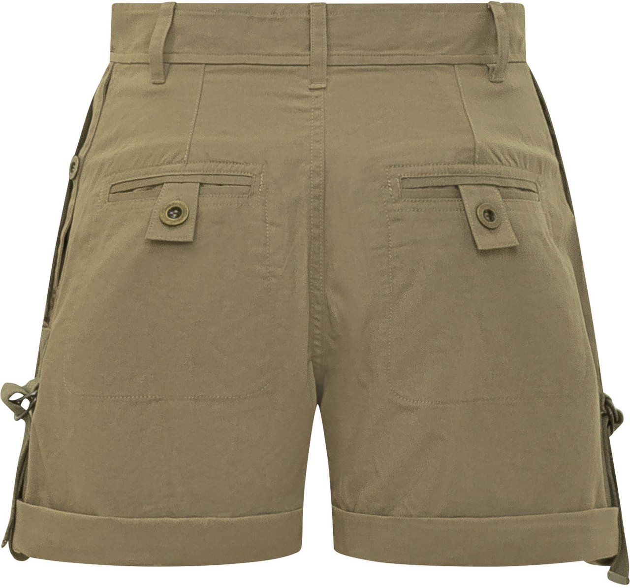 Isabel Marant Shorts Cargo a Vita Alta con Tasche Frontali Taupe
