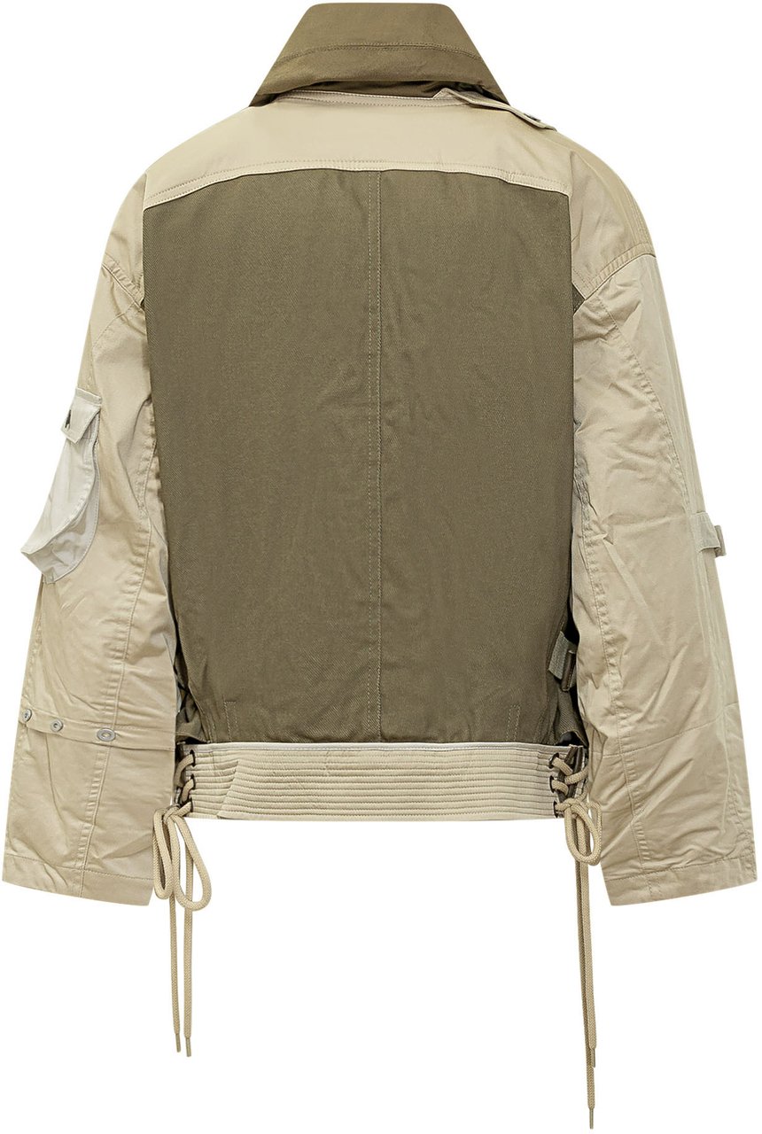 Isabel Marant Giacca Utility Corta Multitasche con Cinturini Donkergroen