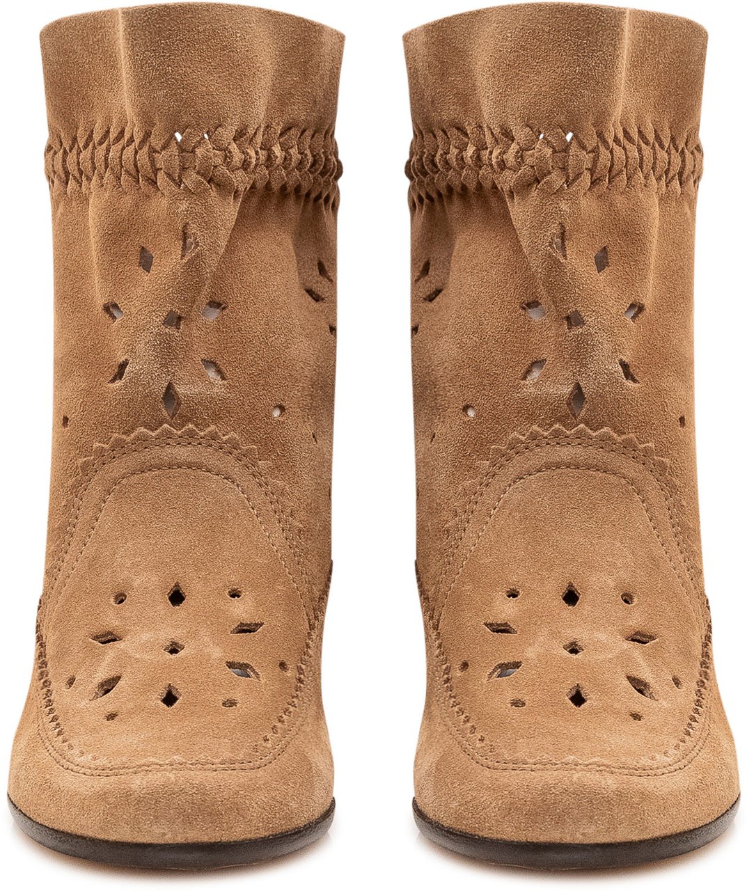 Isabel Marant Stivaletto Woosta con Trafori e Nappine Beige