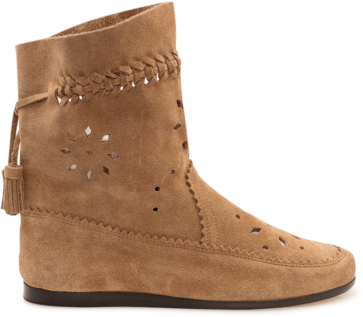 Isabel Marant Stivaletto Woosta con Trafori e Nappine Beige