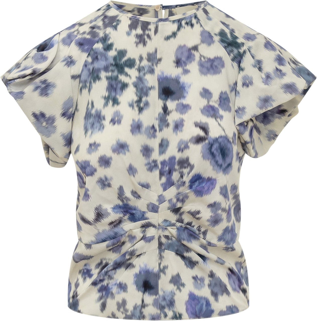 Isabel Marant Top Tullya con Drappeggio e Stampa Floreale Wit