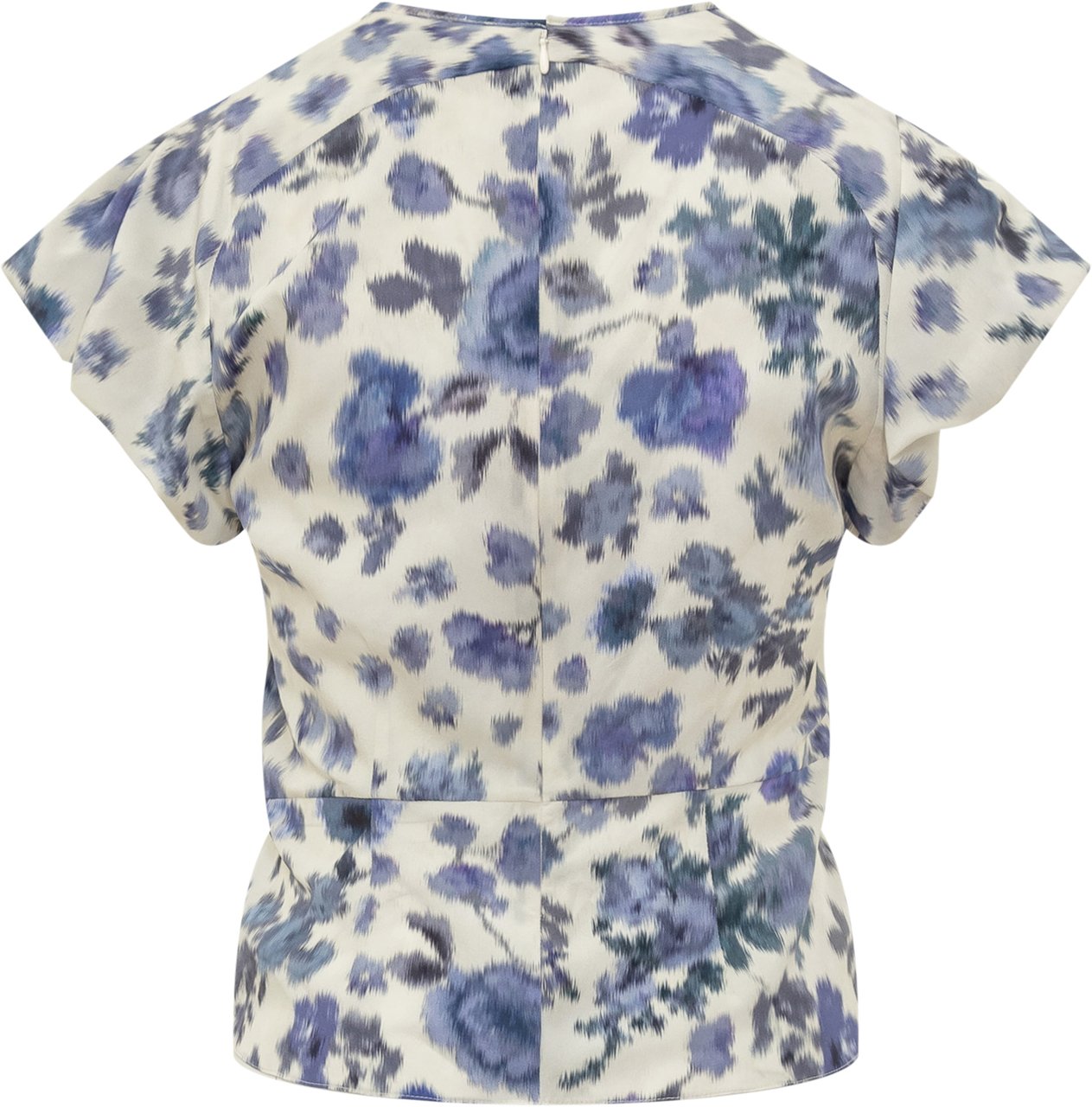 Isabel Marant Top Tullya con Drappeggio e Stampa Floreale Wit