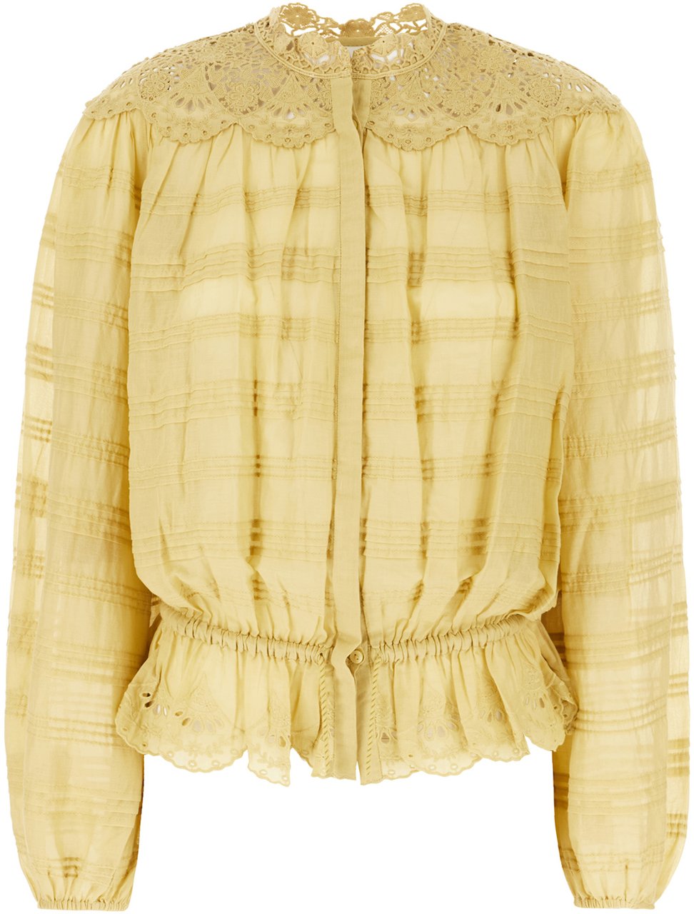 Isabel Marant Marant Etoile Mustard cotton blouse Geel