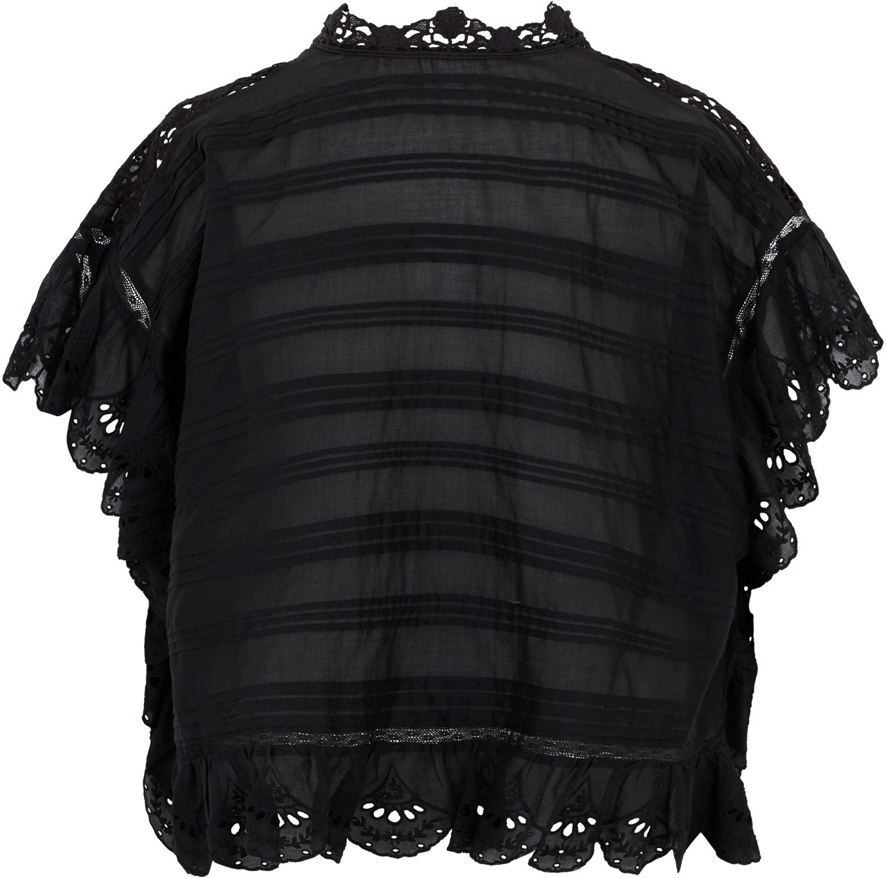 Isabel Marant Top Payton in kaftan style in cotton Zwart