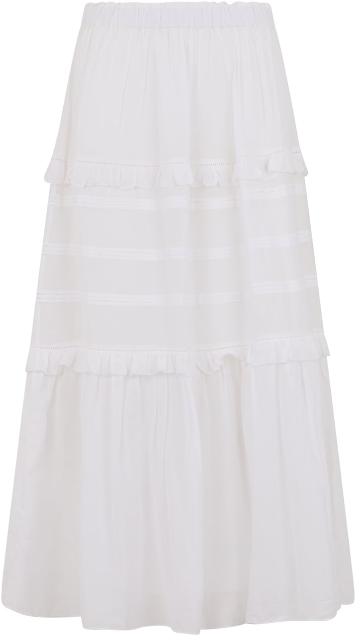 Isabel Marant Long dress made of cotton and polyester Wit