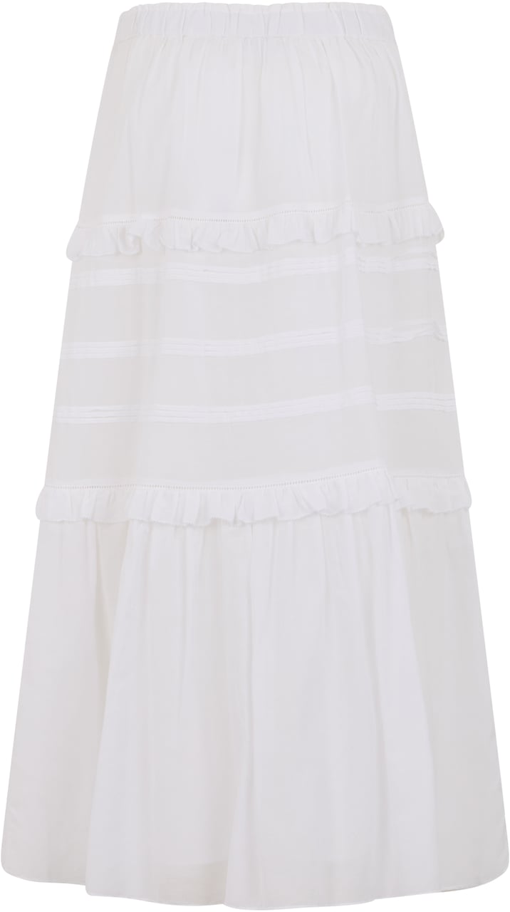 Isabel Marant Long dress made of cotton and polyester Wit