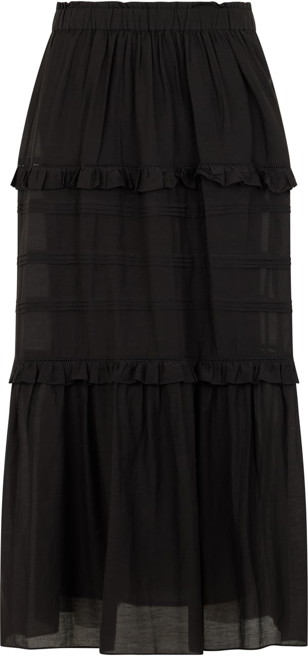 Isabel Marant Long skirt in a mix of cotton and polyester Zwart