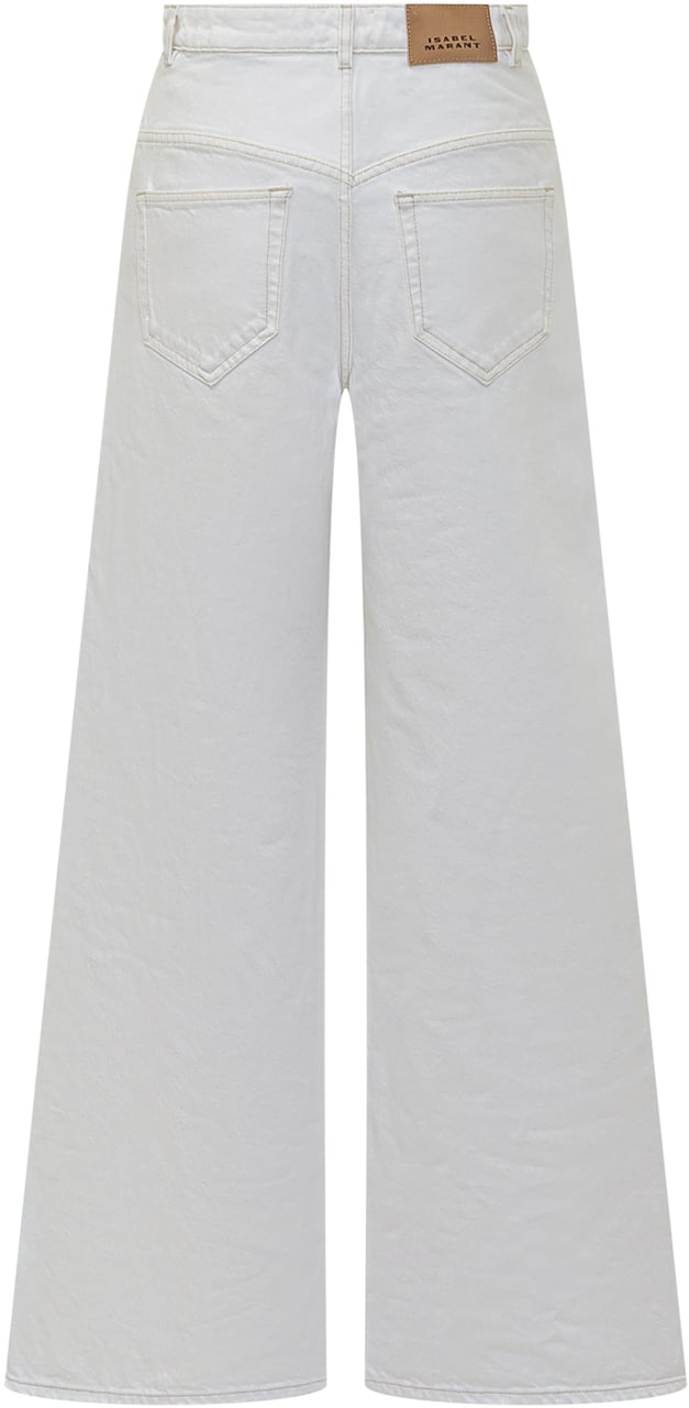 Isabel Marant Pantaloni Ampi a Vita Alta Wit