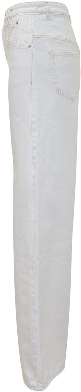 Isabel Marant Pantaloni Ampi a Vita Alta Wit