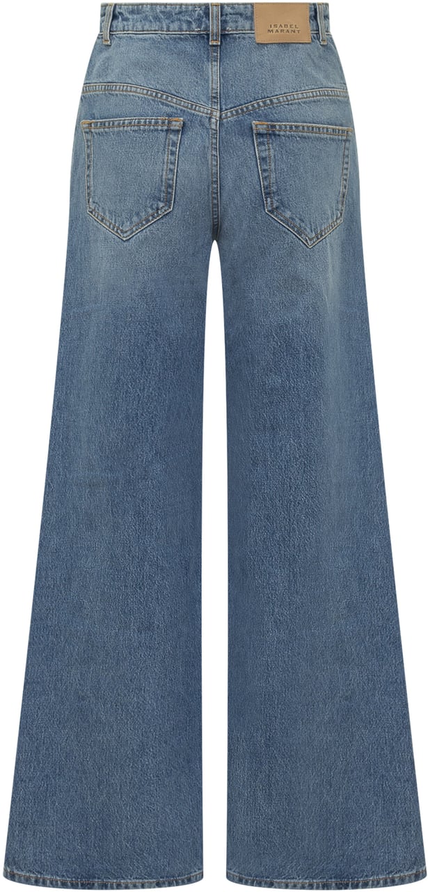 Isabel Marant Pantaloni Ampi a Vita Alta Blauw