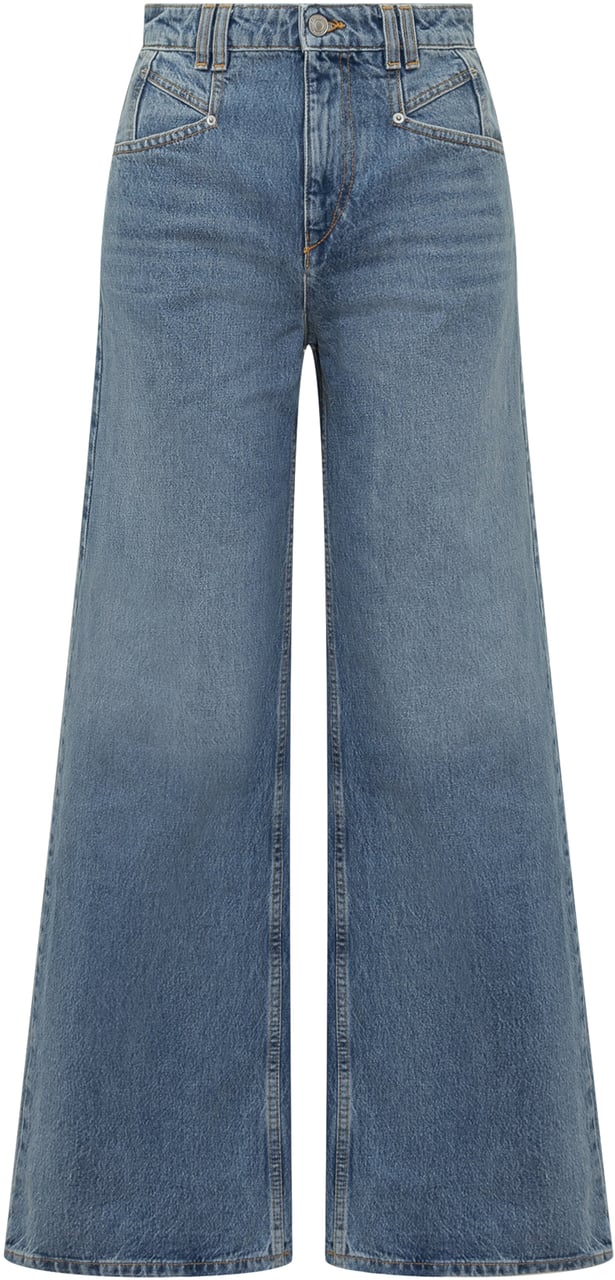 Isabel Marant Pantaloni Ampi a Vita Alta Blauw