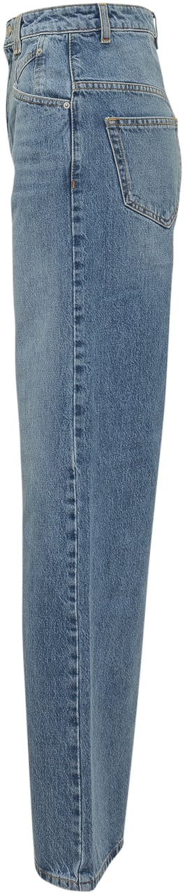 Isabel Marant Pantaloni Ampi a Vita Alta Blauw