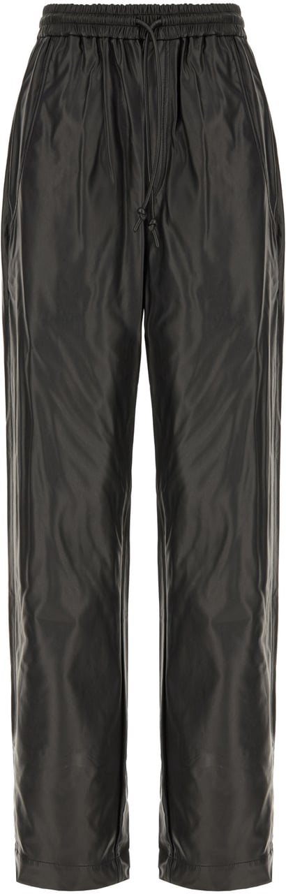 Isabel Marant Marant Etoile Black synthetic leather pants Zwart
