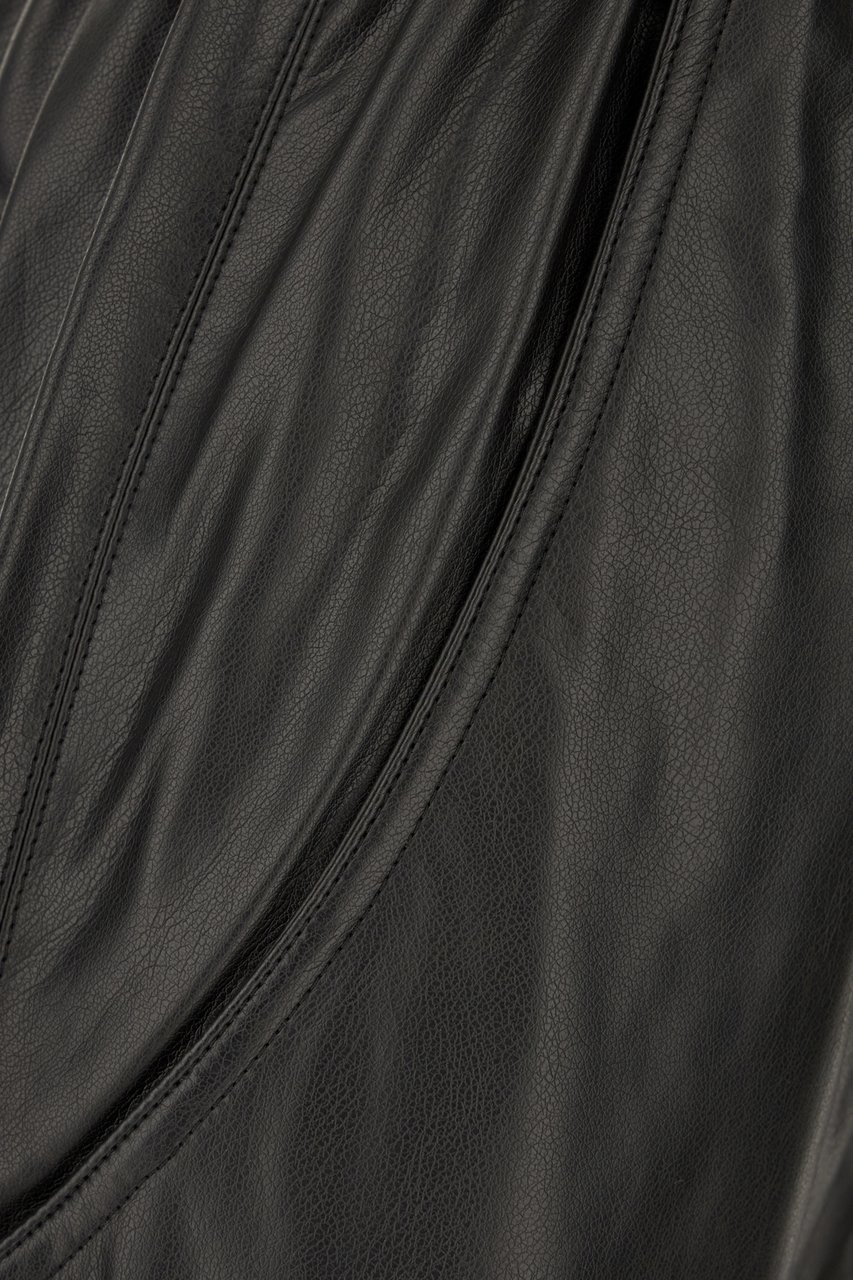 Isabel Marant Marant Etoile Black synthetic leather pants Zwart