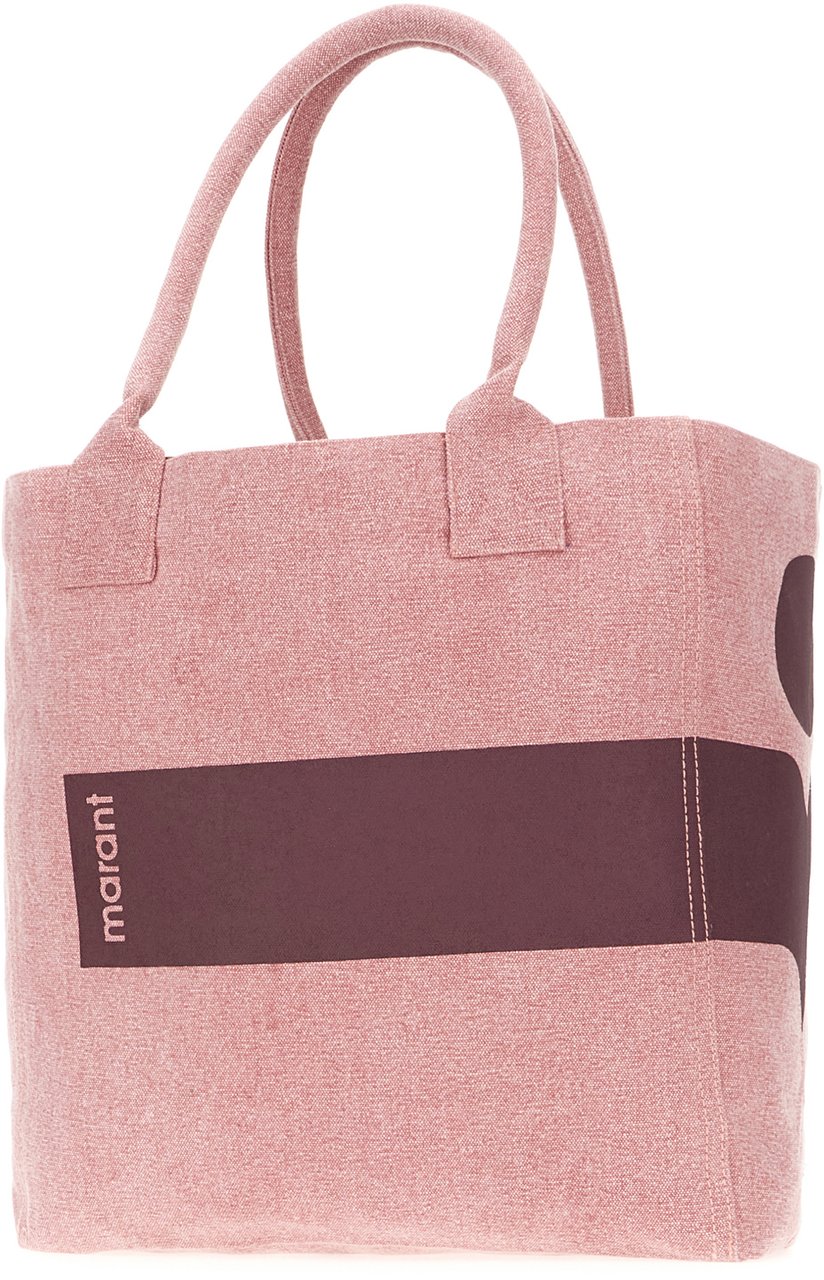 Isabel Marant Isabel Marant Melange pink cotton small Yenky shopping bag Roze