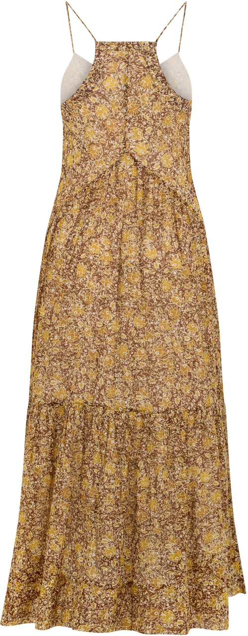 Isabel Marant Long dress in cotton voile Neutraal