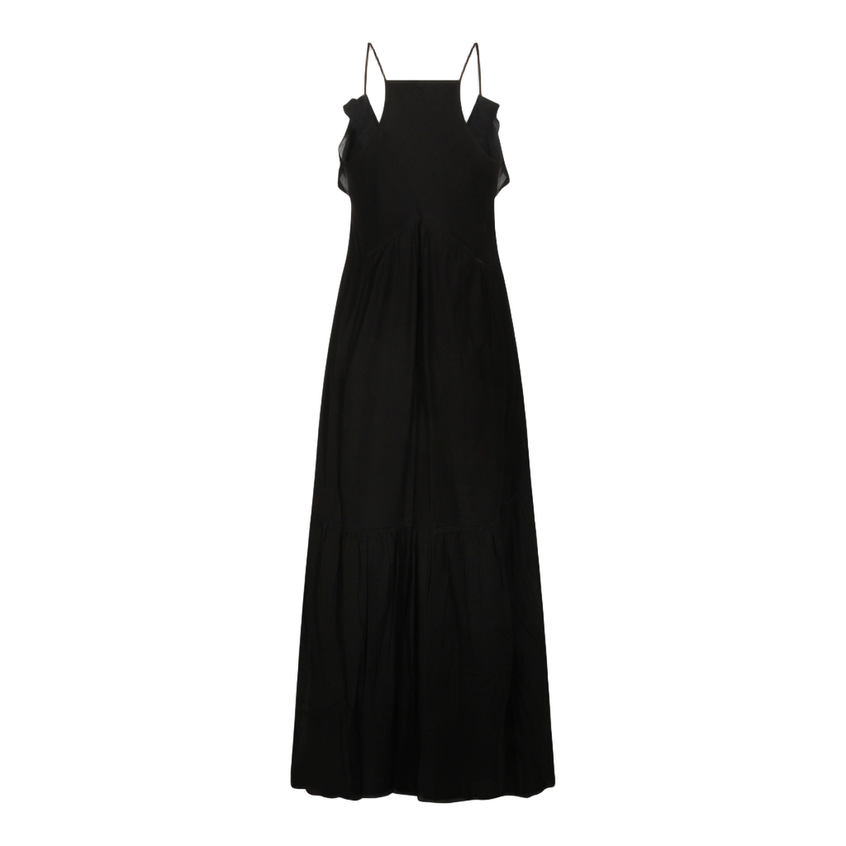 Isabel Marant Maxi Dress with Spaghetti Straps Zwart