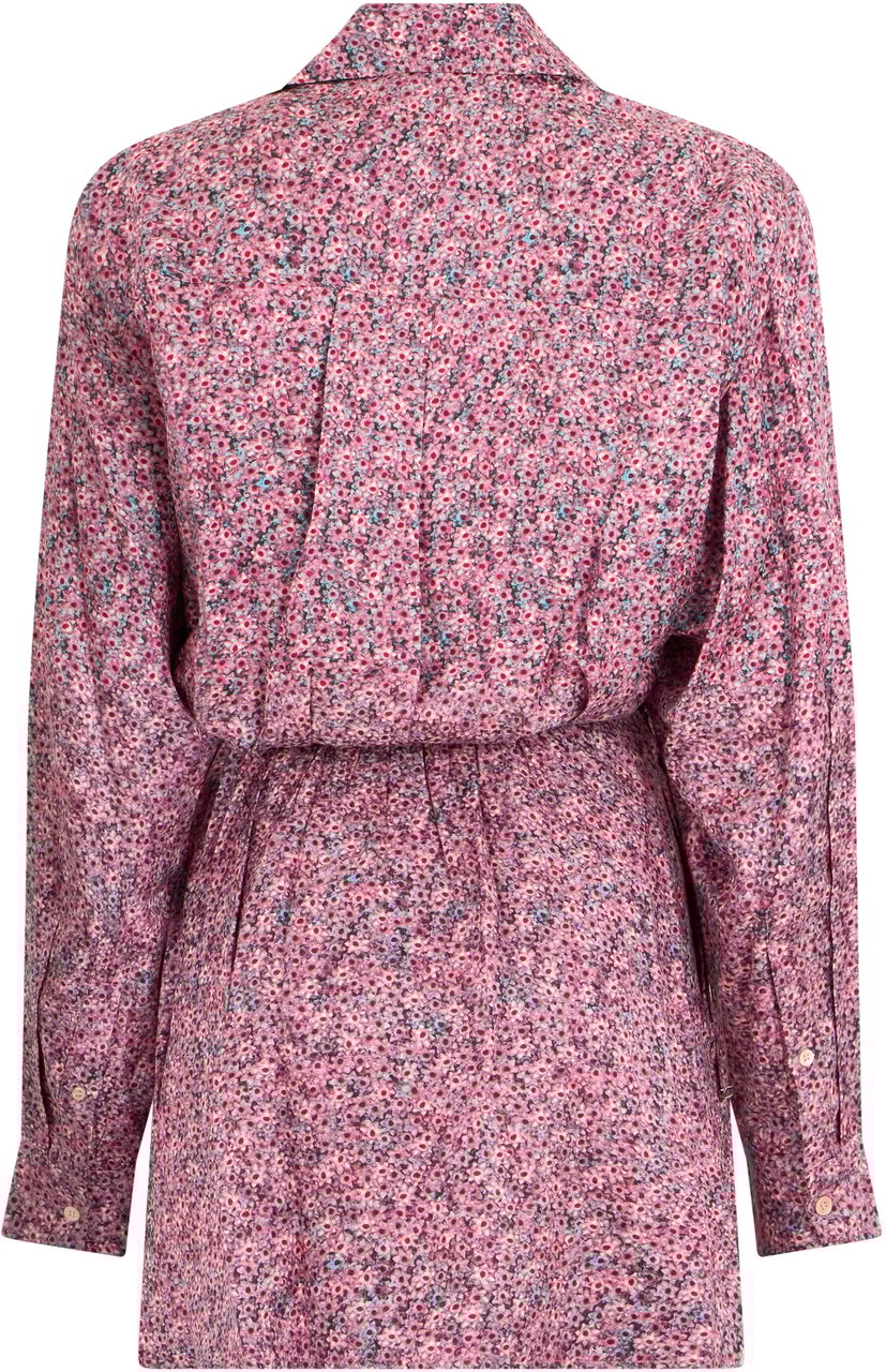 Isabel Marant Floral blouse in viscose and silk Roze