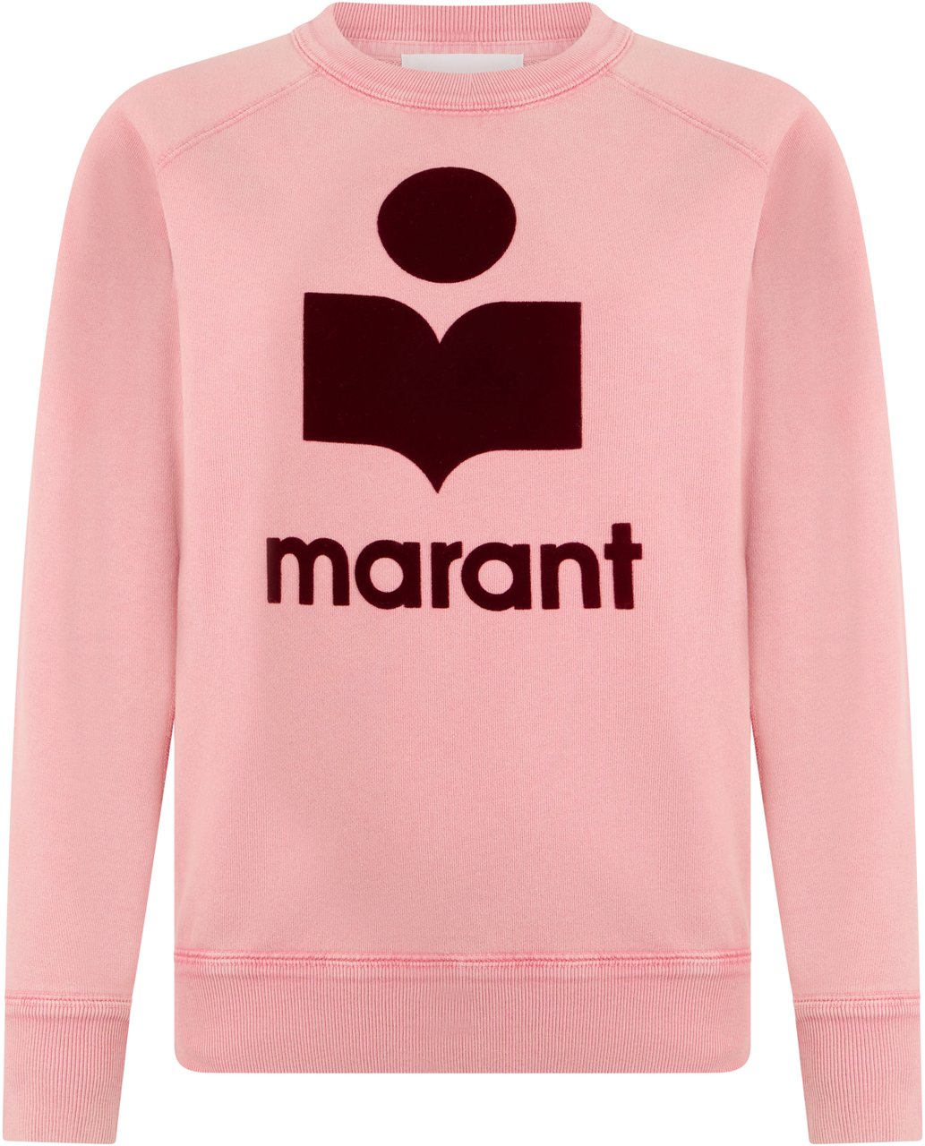 Isabel Marant Cotton blend sweatshirt with logo Roze