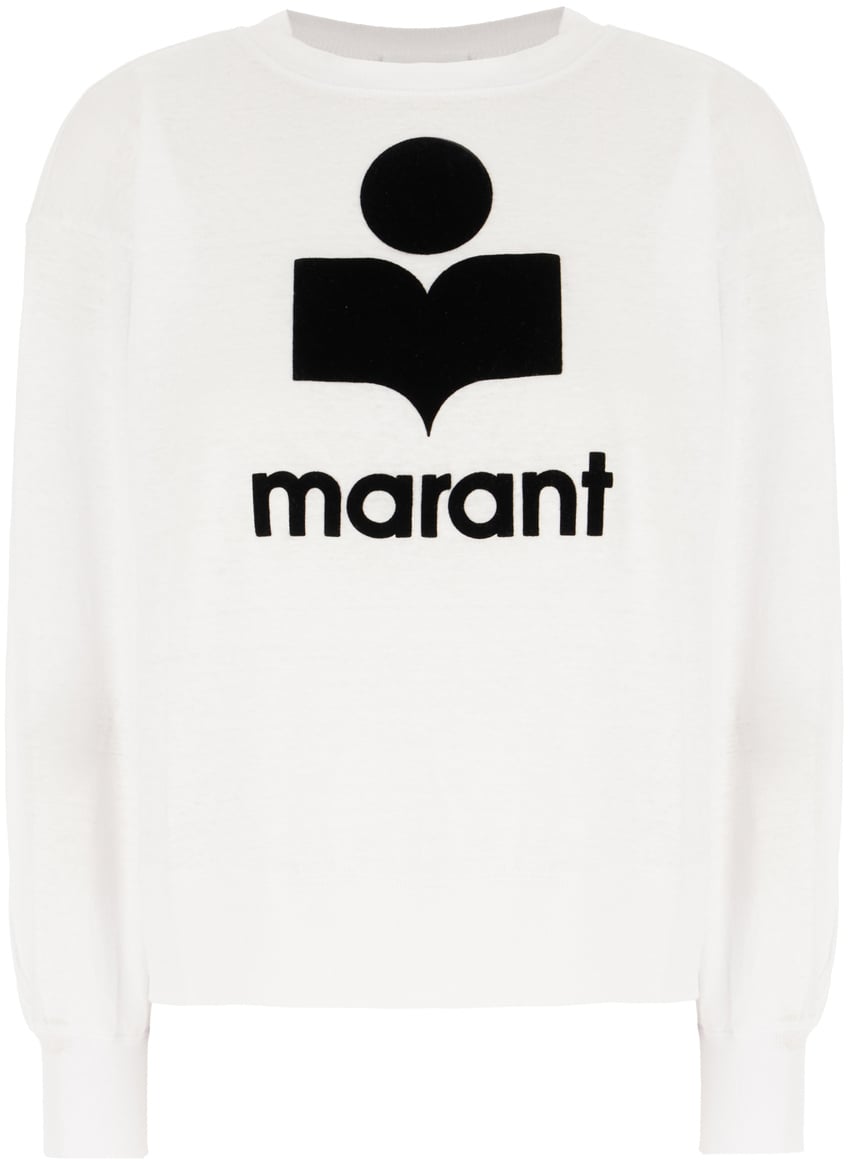 Isabel Marant Marant Etoile Chalk linen sweatshirt Wit