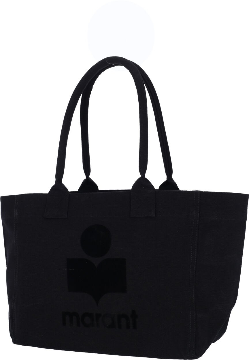 Isabel Marant Black Yenky Zipped Cotton Tote Zwart