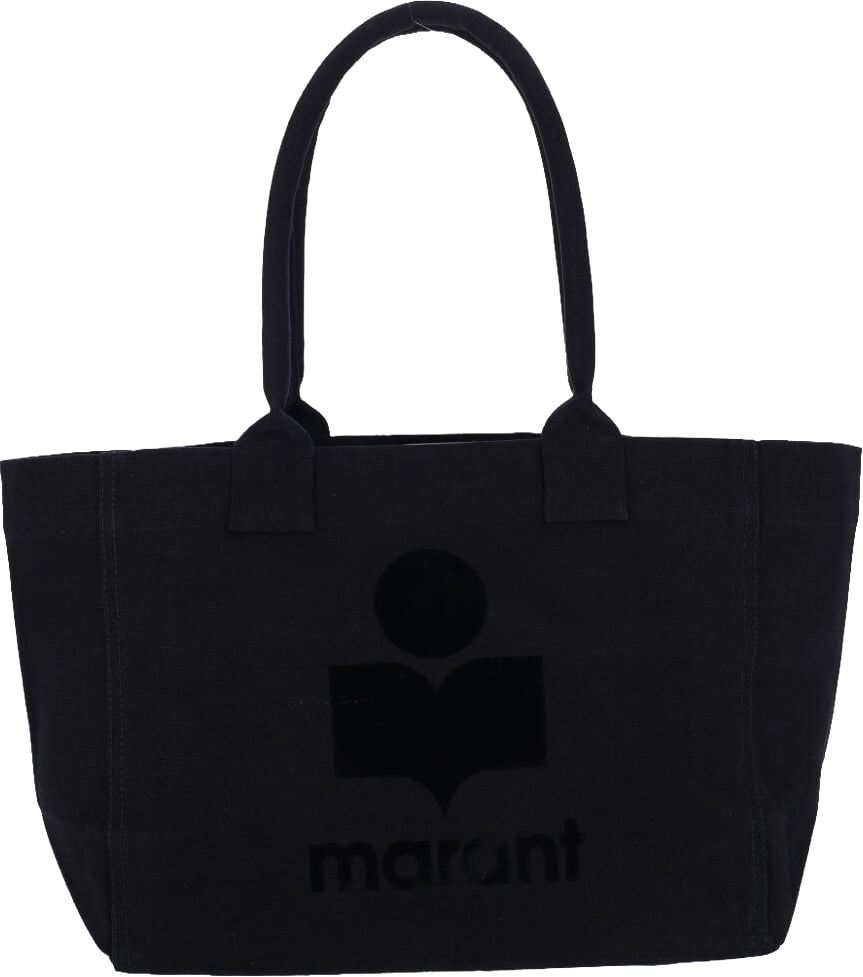 Isabel Marant Black Yenky Zipped Cotton Tote Zwart