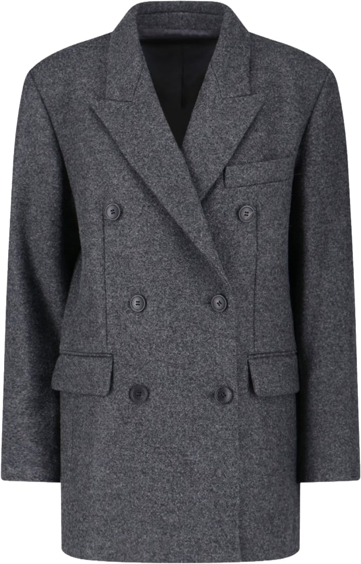 Isabel Marant Double-Breasted Coat – Grey Grijs