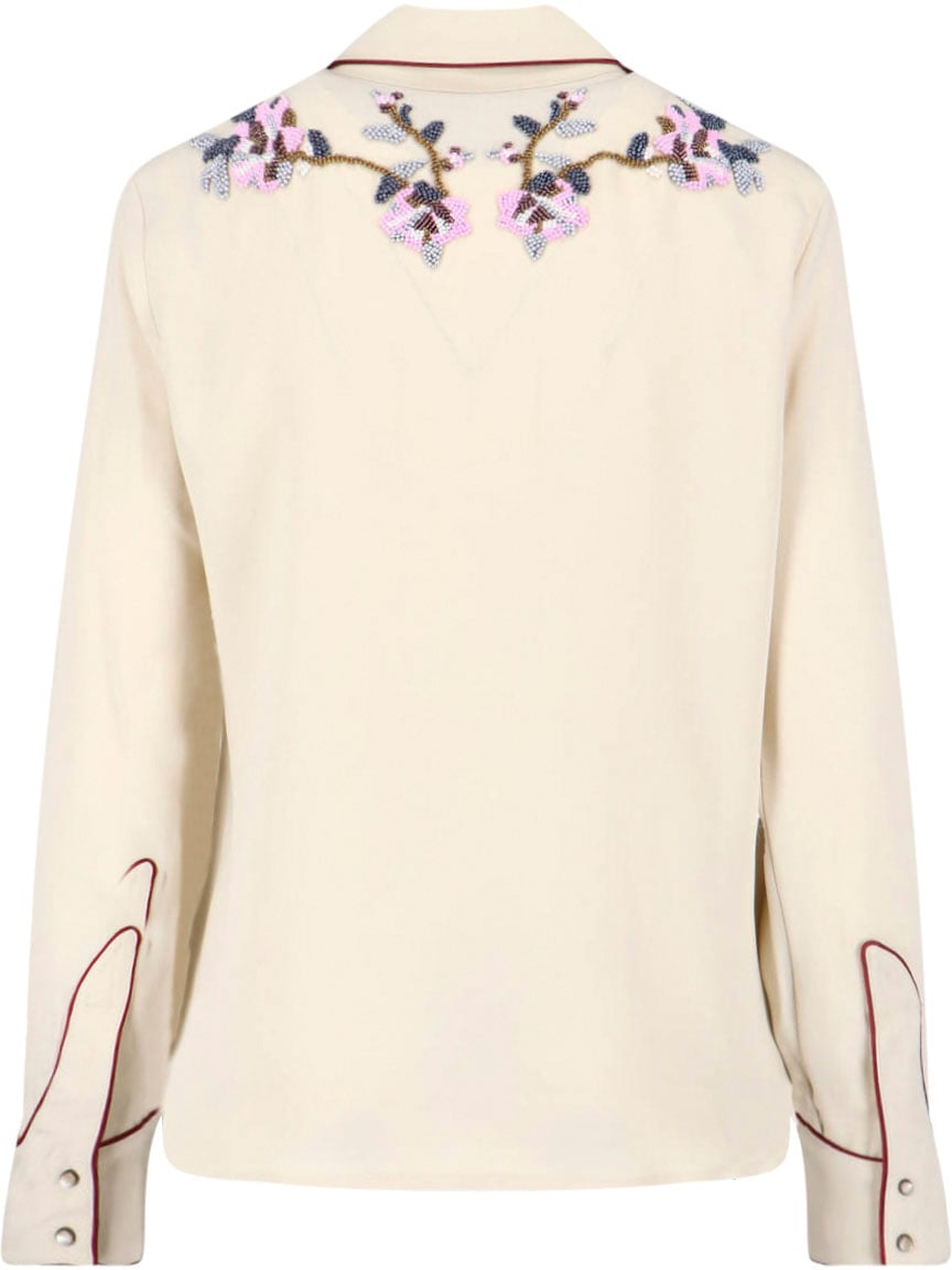 Isabel Marant Classic White Shirt with Structured Collar Wit
