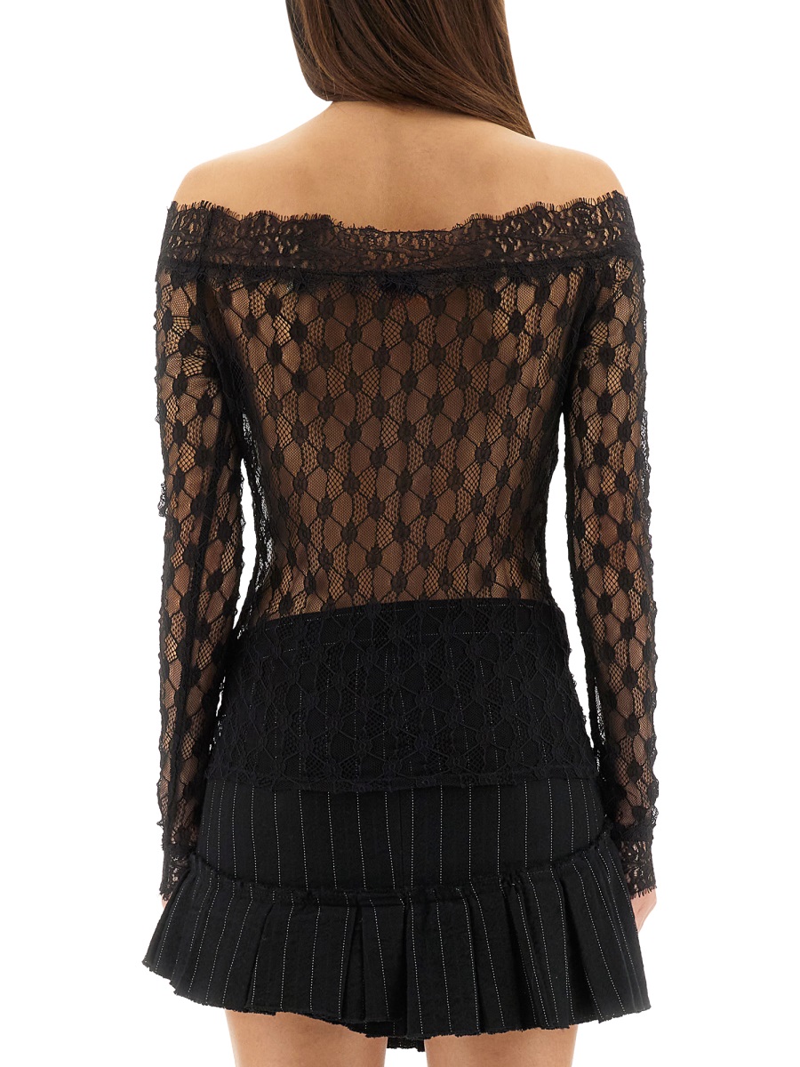 Isabel Marant LACE "MARLENE" TOP Zwart