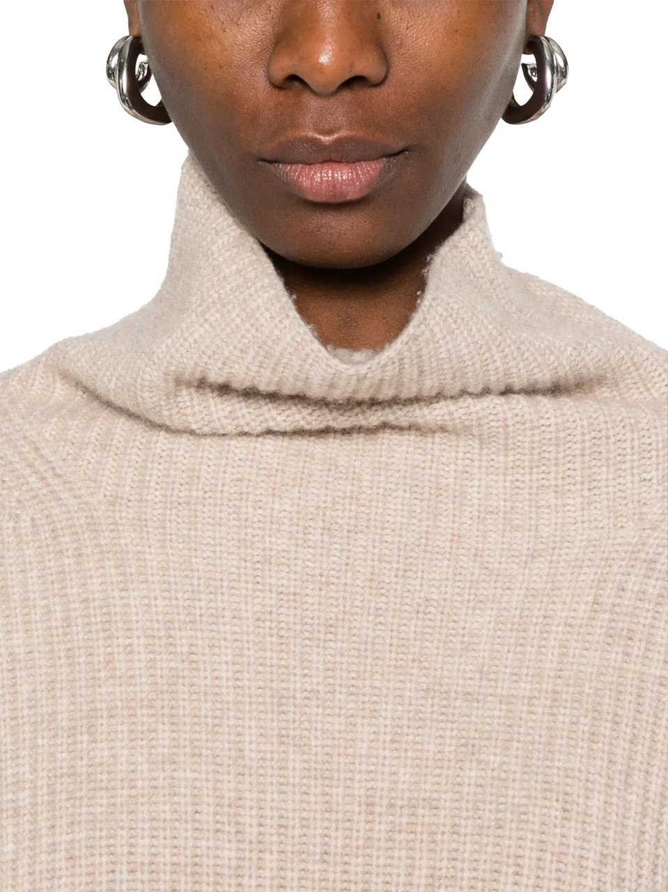 Isabel Marant Neutral Brooke Ribbed Knit Pullover Neutraal