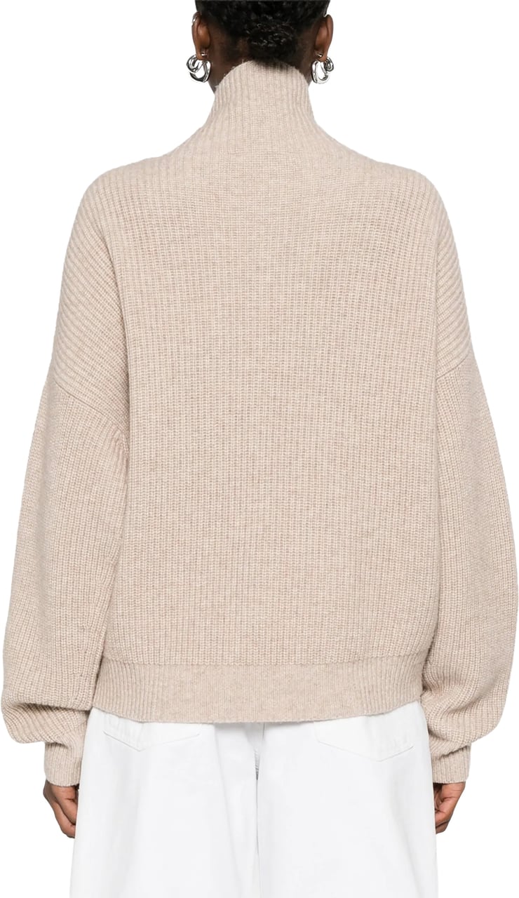 Isabel Marant Neutral Brooke Ribbed Knit Pullover Neutraal